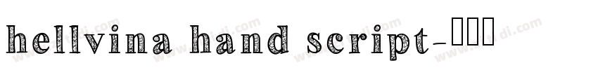 hellvina hand script字体转换